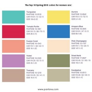 Top 10 Spring 2010 Color