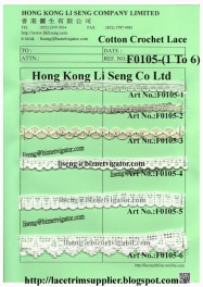 New Cotton Crochet Lace Trims Manufacturer, Wholesale and Supplier - " Hong Kong Li Seng Co Ltd "
